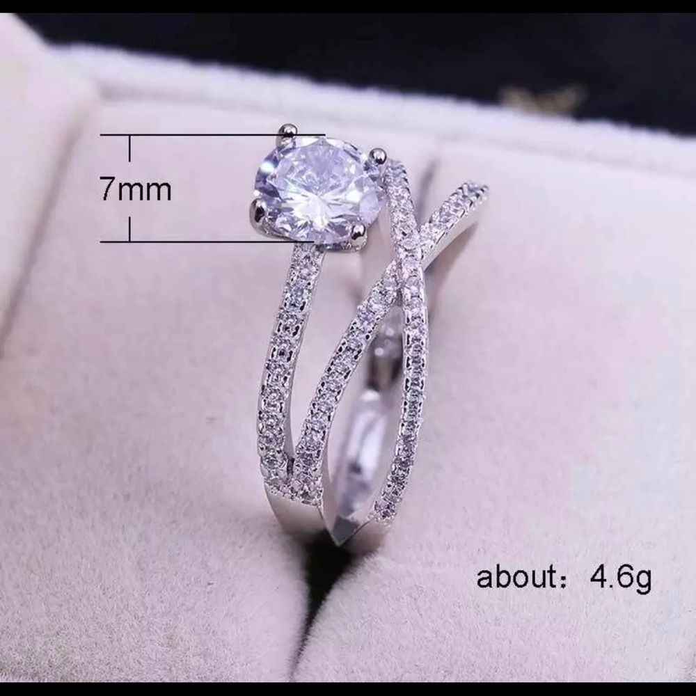 New Gorgeous Bridal Engagement Layered Ring size 6,7,8 Available - Picture 3 of 3